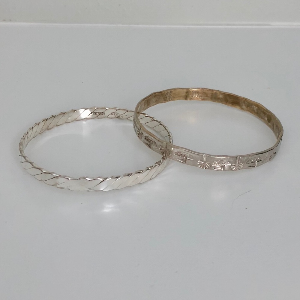 2 Sterling silver bangle bracelets